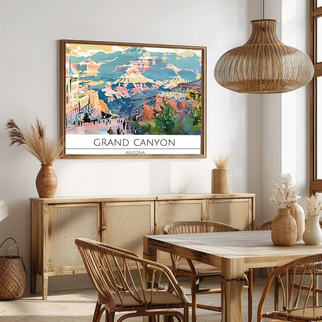 Immerse yourself in the vibrant hues and sweeping vistas of the Grand Canyon with this captivating for Dining