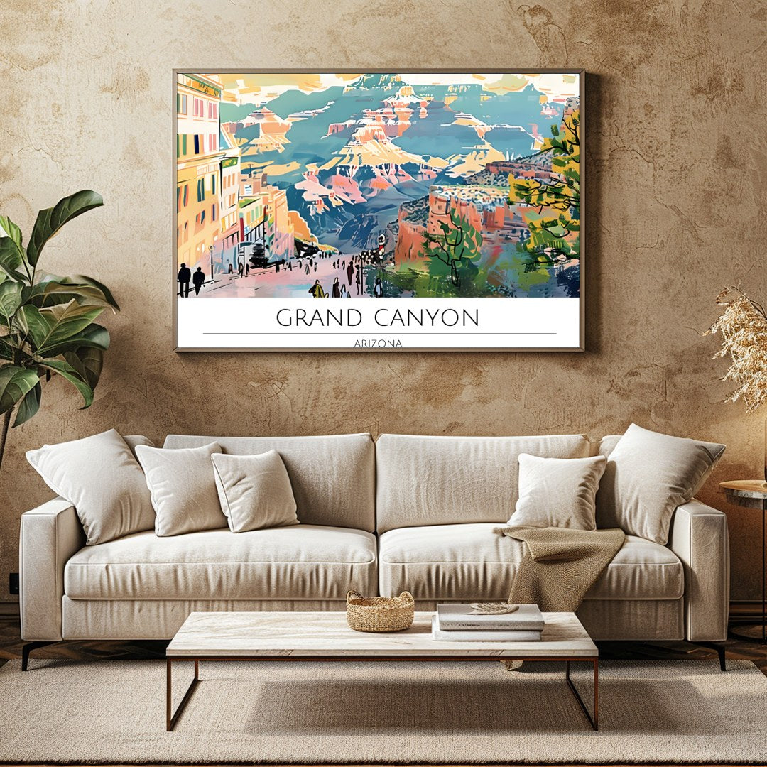 Immerse yourself in the vibrant hues and sweeping vistas of the Grand Canyon with this captivating for Family Room