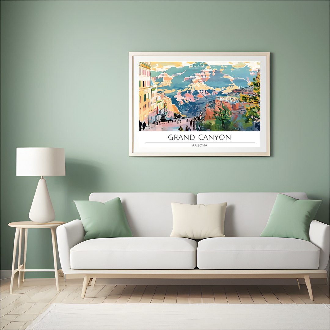 Immerse yourself in the vibrant hues and sweeping vistas of the Grand Canyon with this captivating for Hall