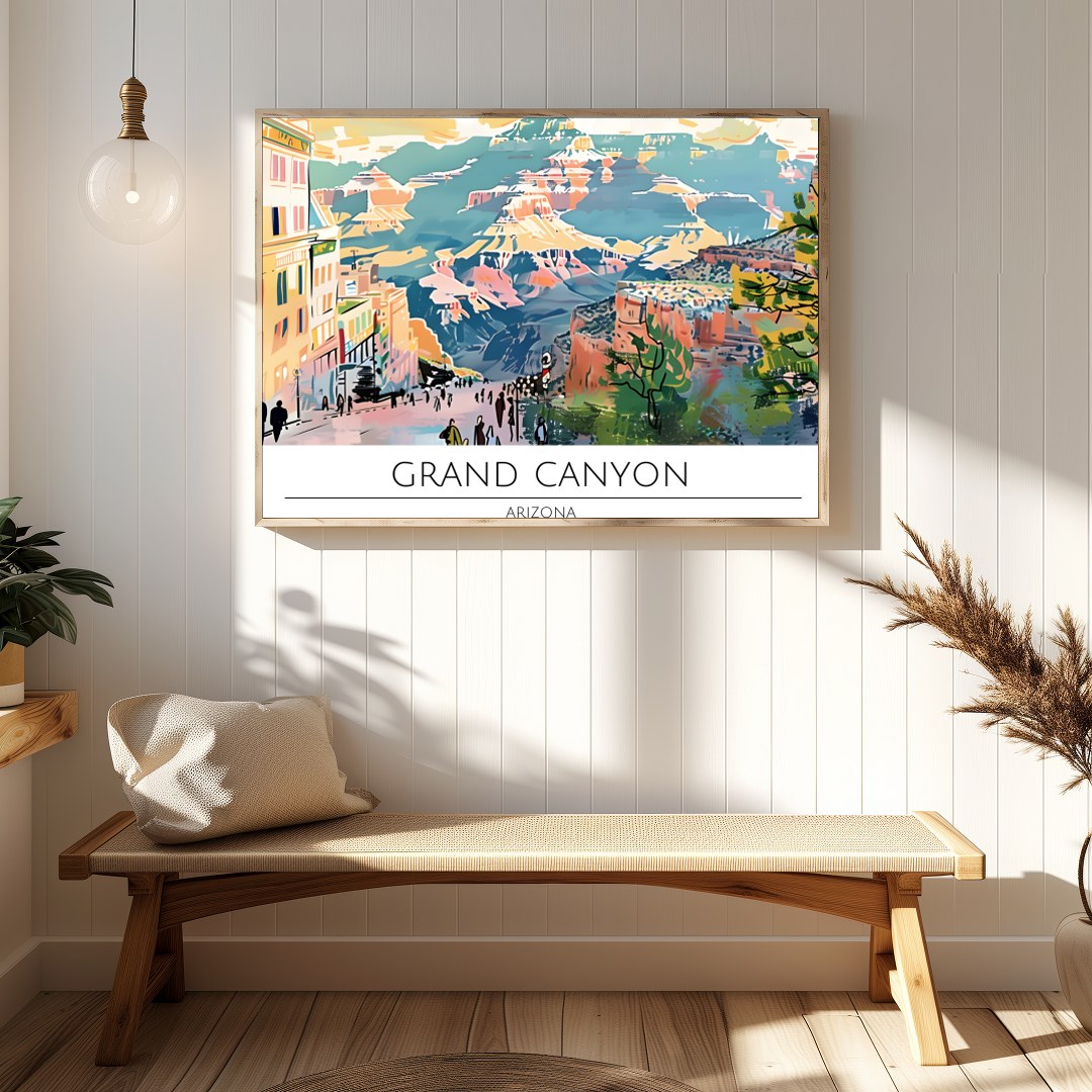 Immerse yourself in the vibrant hues and sweeping vistas of the Grand Canyon with this captivating for Hallway