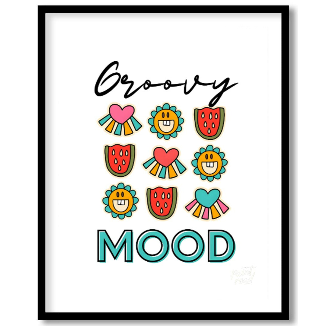 This vibrant and cheerful art print is a celebration of all things “groovy,” featuring a playful gr… for lovely house