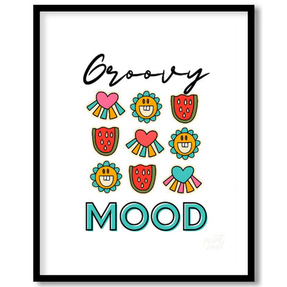 This vibrant and cheerful art print is a celebration of all things “groovy,” featuring a playful gr… for lovely house