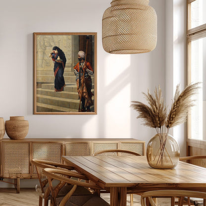 This captivating artwork depicts a moment steeped in cultural history, showcasing intricate for Extra Kitchen
