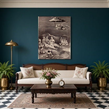 Experience the dynamic and timeless storytelling of the Ramayana with this exquisite artwork, for Living Room