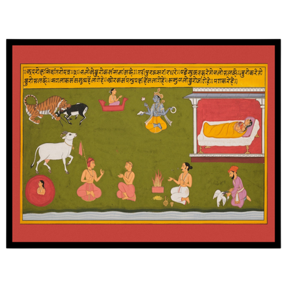This exquisite Pichwai artwork captures the divine essence of Lord Hanuman, set against a vibrant for home