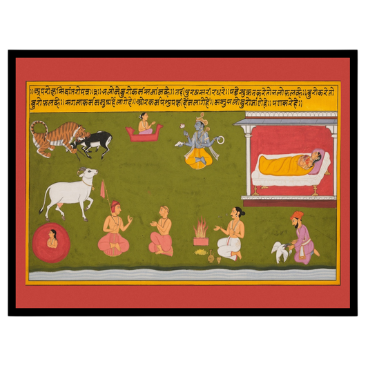 This exquisite Pichwai artwork captures the divine essence of Lord Hanuman, set against a vibrant for home