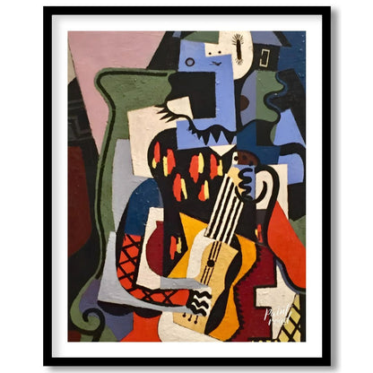This Cubist masterpiece by Pablo Picasso, “Harlequin Musician,” exemplifies the artist’s exploratio… for house