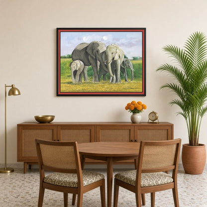 Celebrate the beauty of Indian wildlife with this exquisite fine art print, capturing a serene for Dining