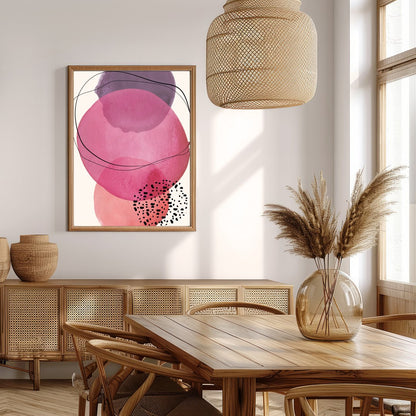 Dive into the soothing embrace of 'Harmonious Pink Abstract Circles', a captivating blend of for Extra Kitchen