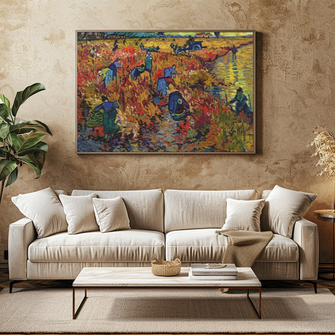 Immerse yourself in the tranquil beauty of harvest time with this remarkable piece. The vibrant for Family Room