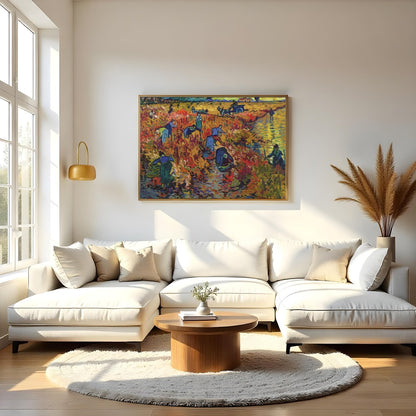 Immerse yourself in the tranquil beauty of harvest time with this remarkable piece. The vibrant for Living Room