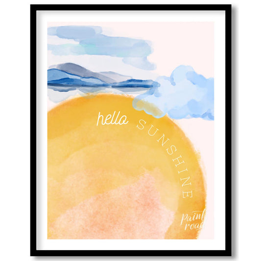 This vibrant and uplifting watercolor illustration captures the essence of a bright, sunny day. A l… for abode