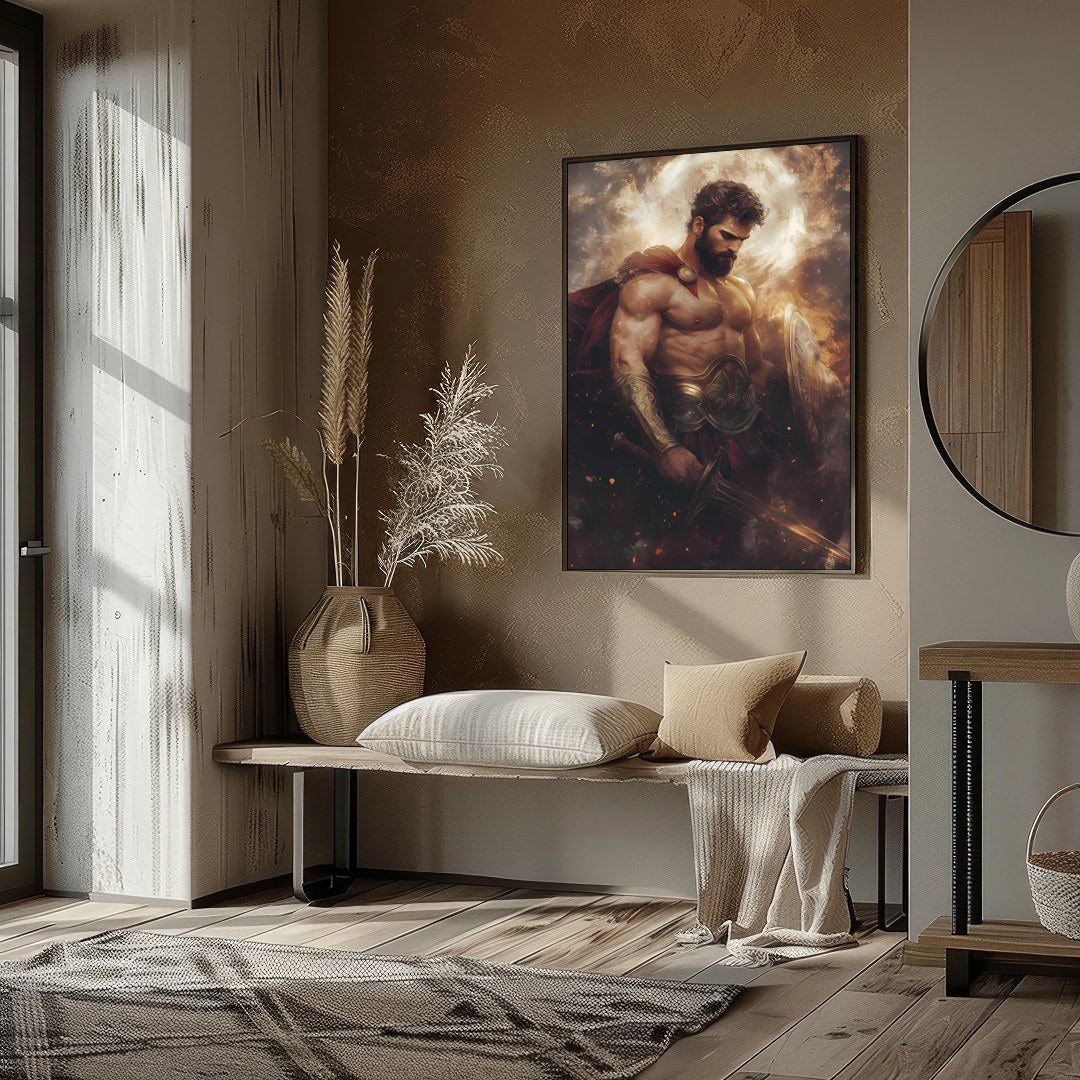 Immerse yourself in the epic grandeur of this Heroic Warrior Portrait, capturing the determination for loft