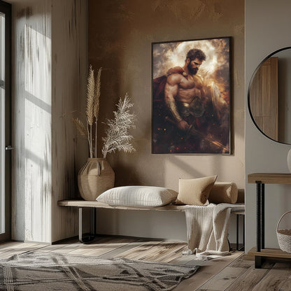 Immerse yourself in the epic grandeur of this Heroic Warrior Portrait, capturing the determination for loft