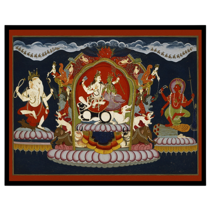 Experience the divine serenity of the Himalayan abode with this intricate art piece featuring Lord for room