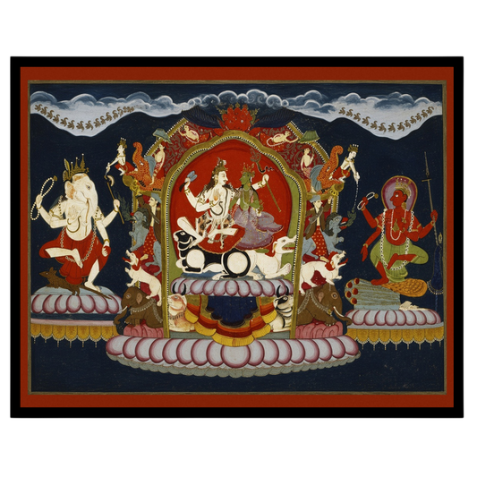 Experience the divine serenity of the Himalayan abode with this intricate art piece featuring Lord for room