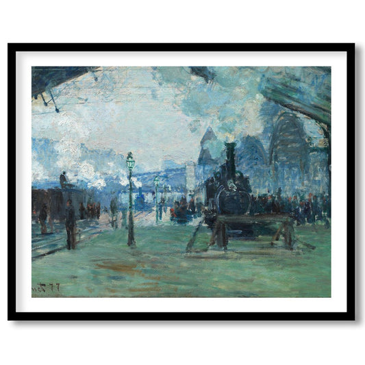 Capture the essence of travel and movement with this evocative impressionist painting showcasing a for lovely-house