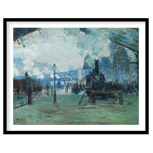 Capture the essence of travel and movement with this evocative impressionist painting showcasing a for lovely-house