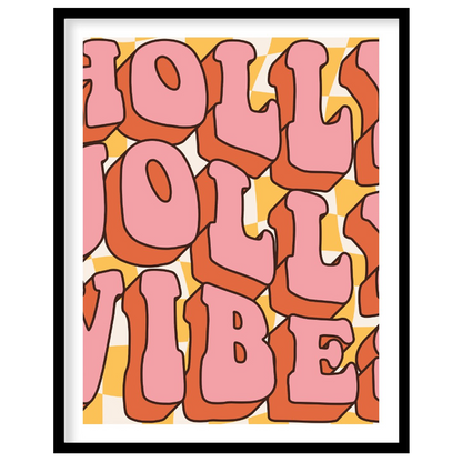 This cheerful and festive art print radiates positive energy with its bold, bubbly typography spell… for lovely house