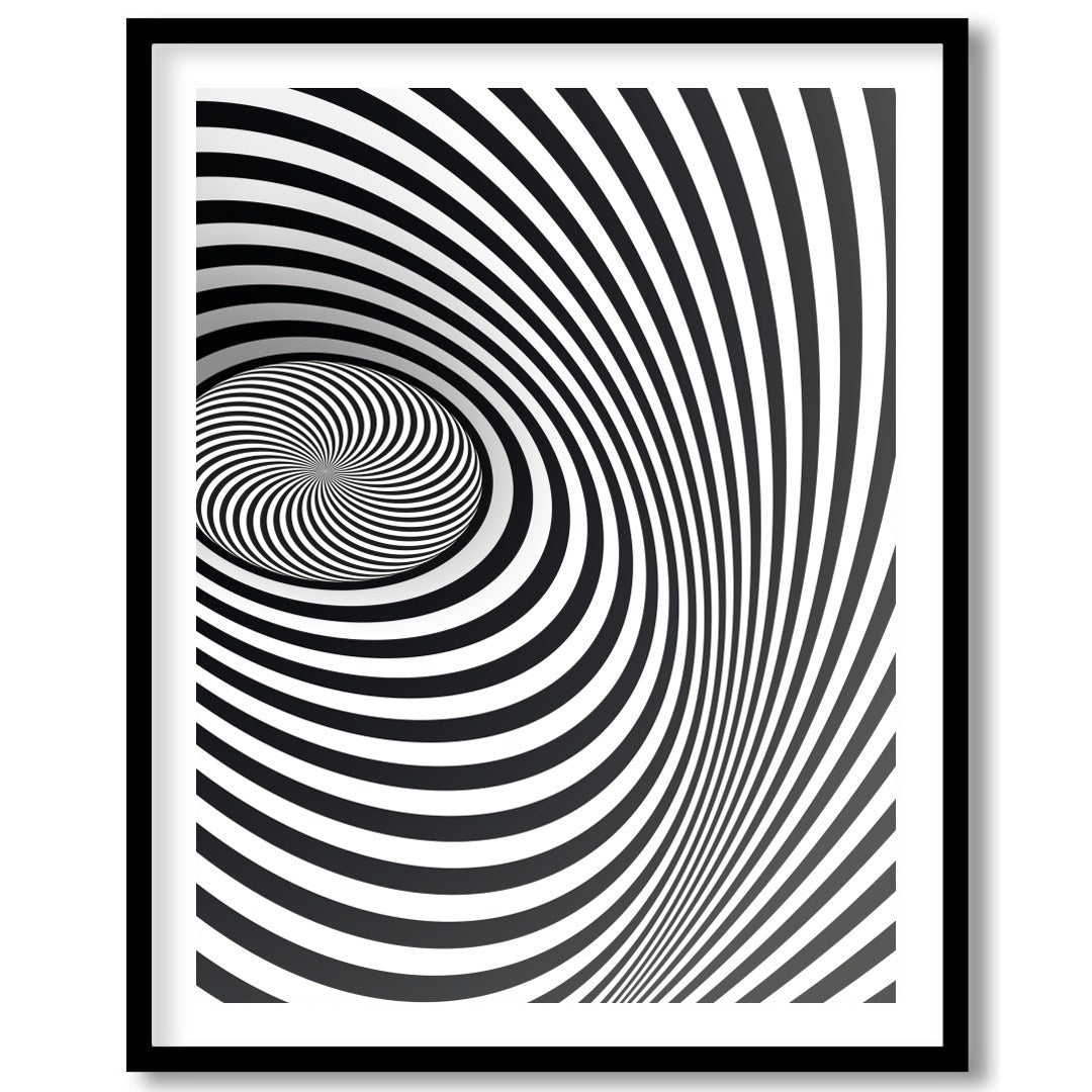 Dive into the mesmerizing world of optical illusions with this captivating spiral artwork. Perfect for bedroom