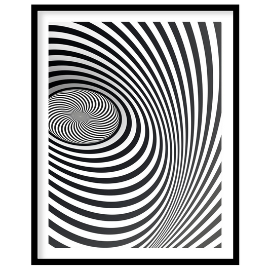 Dive into the mesmerizing world of optical illusions with this captivating spiral artwork. Perfect for bedroom