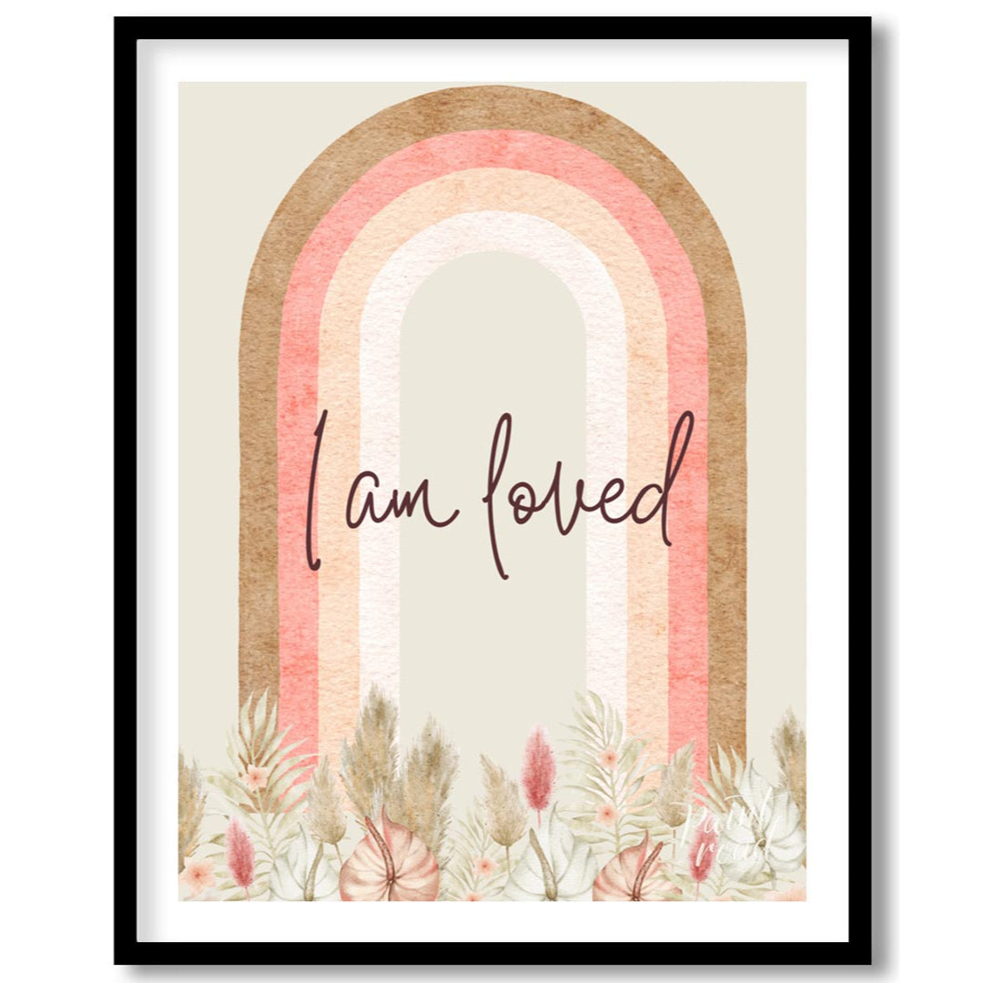 This heartwarming and serene watercolor illustration features a beautiful arched rainbow in soft, e… for abode