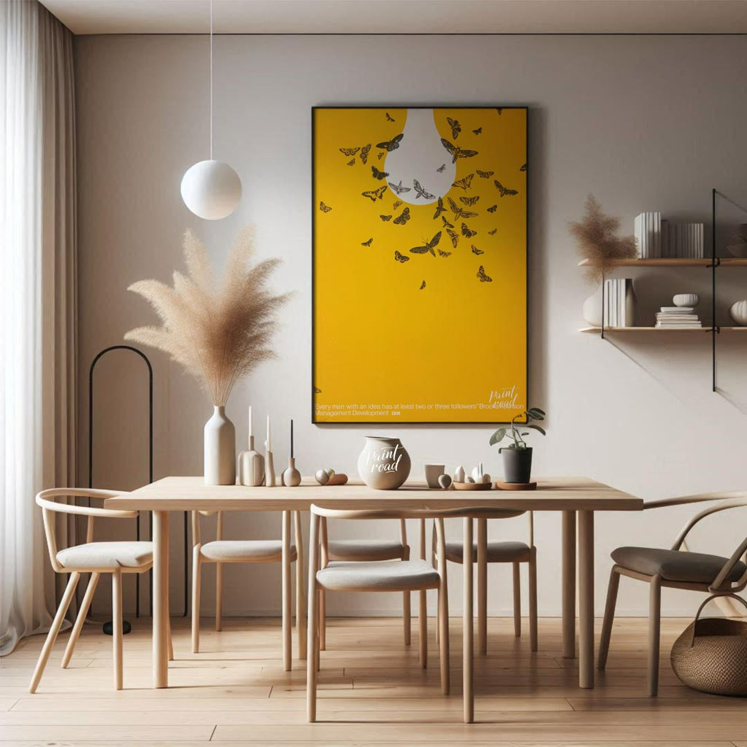 This text-based poster features a quote by Brooks Atkinson: "Every man with an idea has at least tw… for dining room