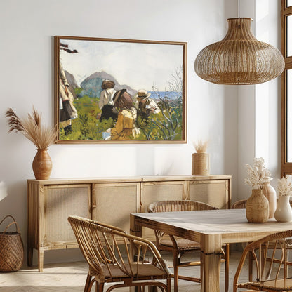 Immerse yourself in the tranquil beauty of nature with this exquisite watercolor piece, where for Dining