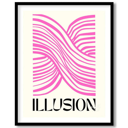 This contemporary graphic design titled “Illusion” by Mister Flanagan Design is a captivating optic… for abode