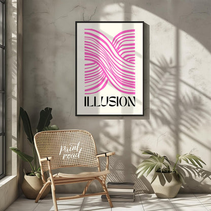 This contemporary graphic design titled “Illusion” by Mister Flanagan Design is a captivating optic… for other