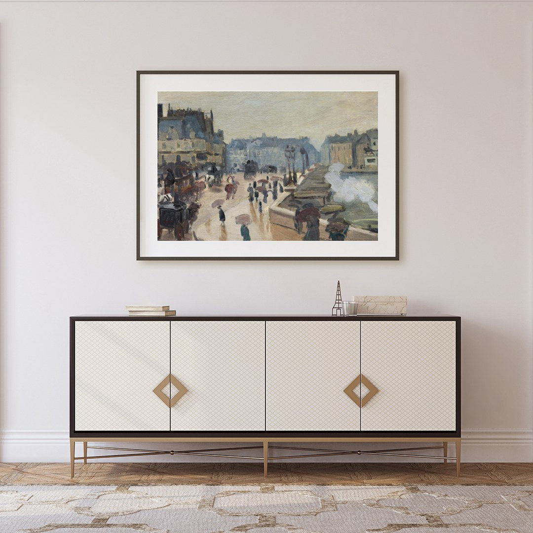 Capture the essence of urban life with this enchanting impressionist cityscape. The subtle play of for Foyer