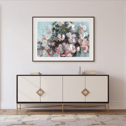 This captivating artwork beautifully encapsulates the delicate interplay of soft blossoms against a for Foyer