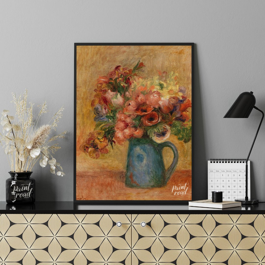 “Vase of Flowers (Vase de fleurs)” by Pierre-Auguste Renoir is a quintessential Impressionist still… for office