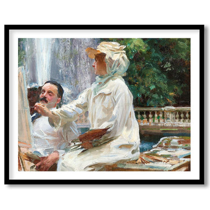 Capture the essence of the Impressionist movement with this vibrant artwork depicting two artists for abode