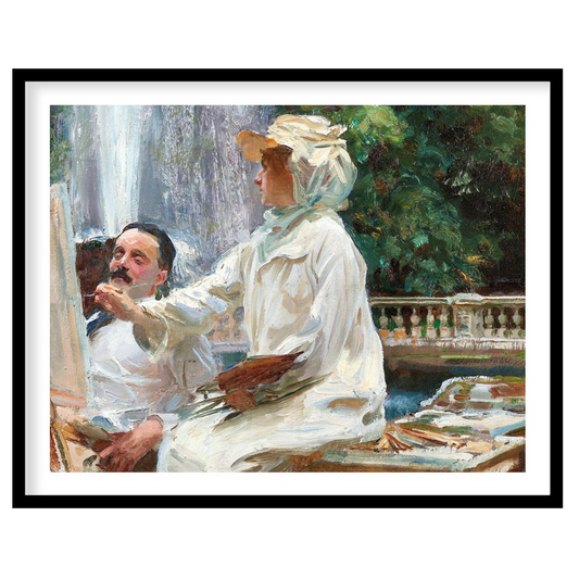 Capture the essence of the Impressionist movement with this vibrant artwork depicting two artists for abode