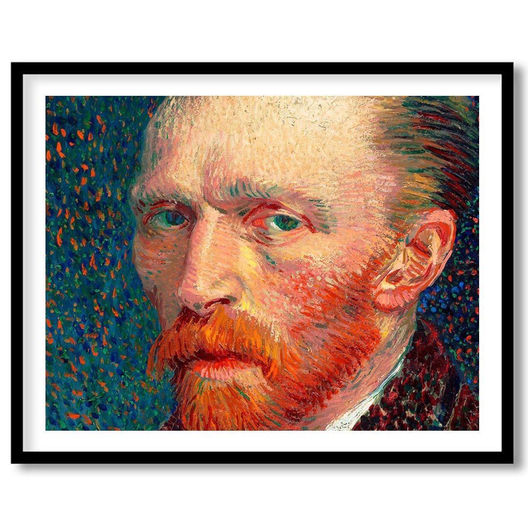 This captivating impressionist artwork features a striking portrait with vivid brushstrokes and a for dwelling