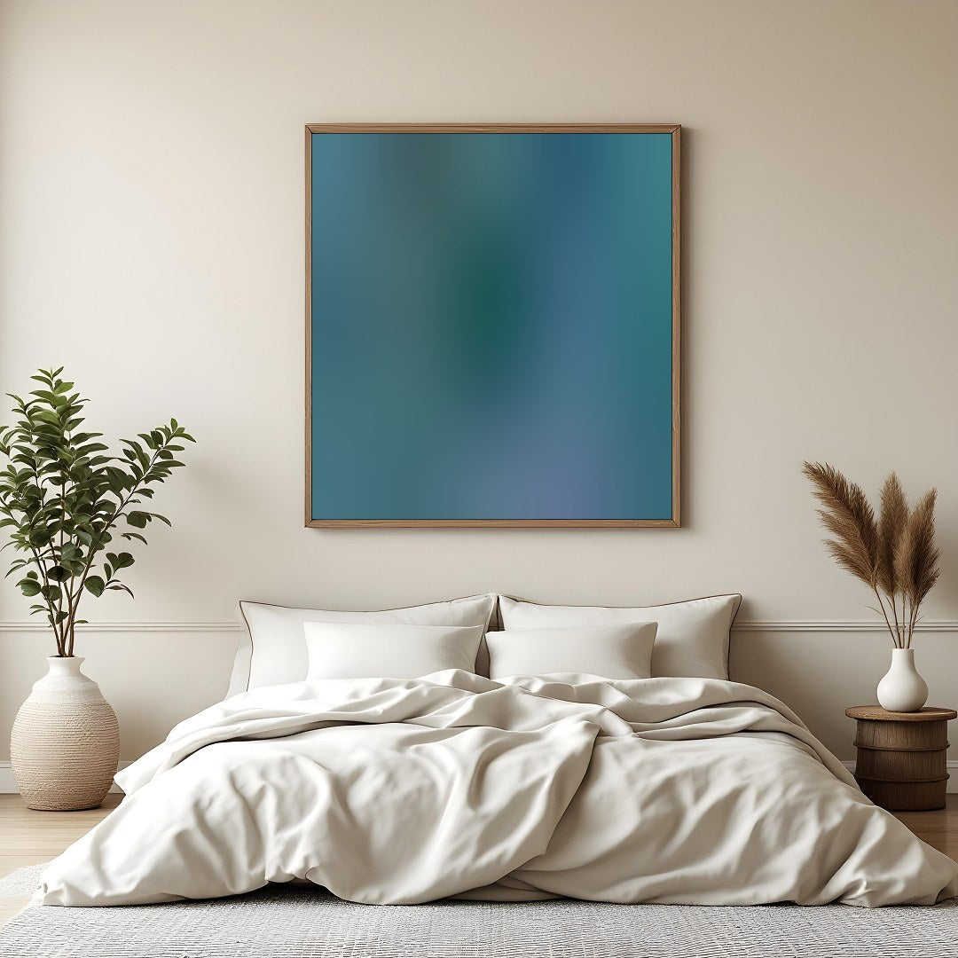 Immerse yourself in the tranquil hues of this sunset skyline, capturing the ethereal beauty of a for Bedroom