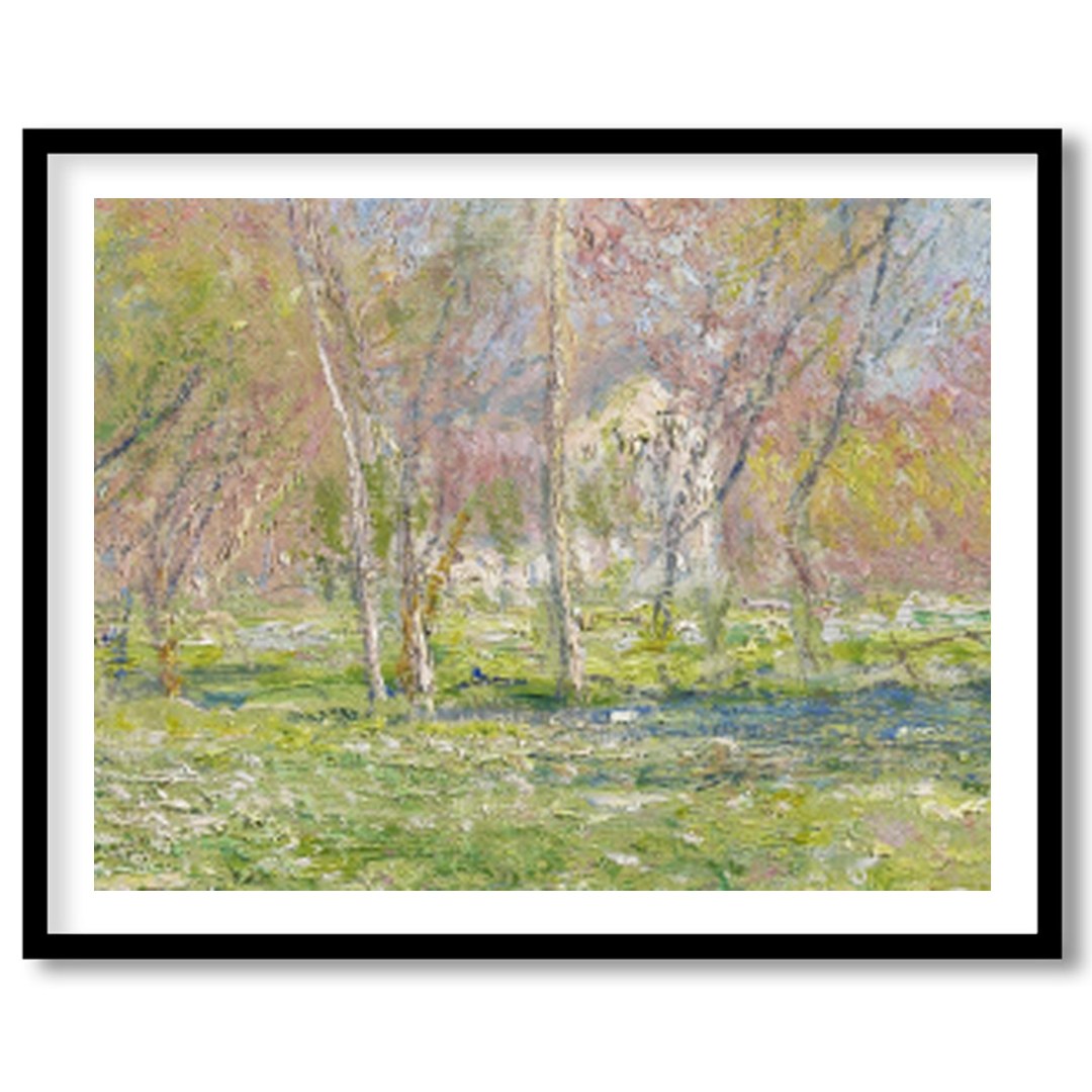 Capture the serene beauty of nature with this stunning impressionist artwork, featuring a tranquil for dwelling