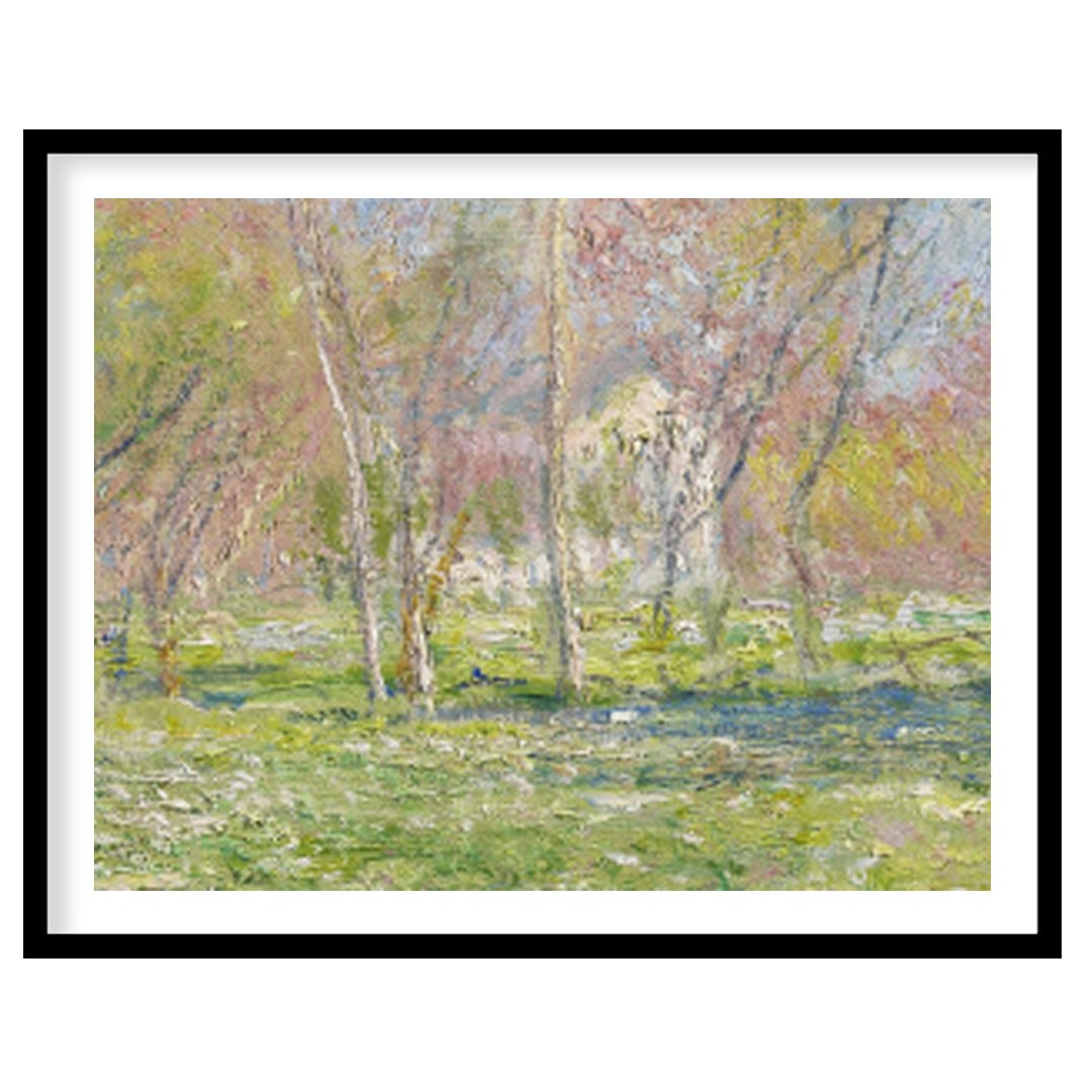 Capture the serene beauty of nature with this stunning impressionist artwork, featuring a tranquil for dwelling