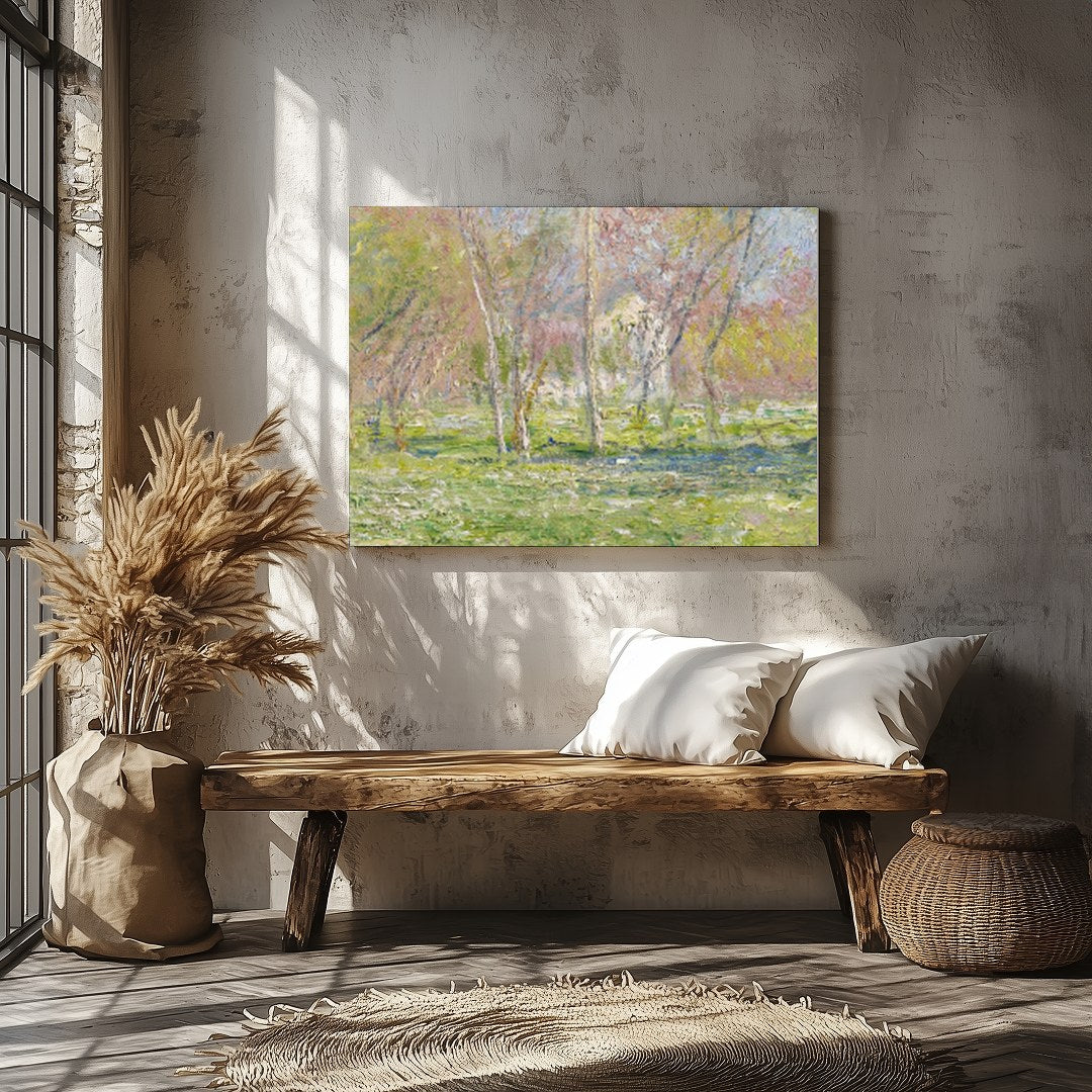 Capture the serene beauty of nature with this stunning impressionist artwork, featuring a tranquil for Veranda