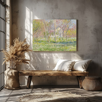 Capture the serene beauty of nature with this stunning impressionist artwork, featuring a tranquil for Veranda