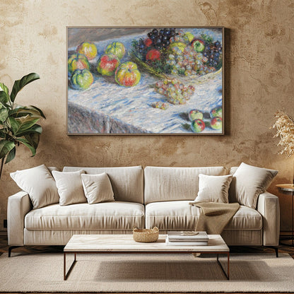 This stunning impressionist piece captures the essence of a bountiful fruit spread with a vivid for Family Room