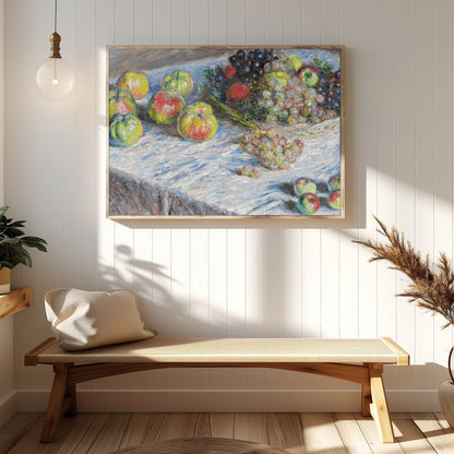 This stunning impressionist piece captures the essence of a bountiful fruit spread with a vivid for Hallway