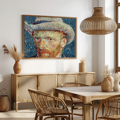 Dive into the mind of an artistic genius with this vibrant self-portrait. The swirling brushstrokes for Dining