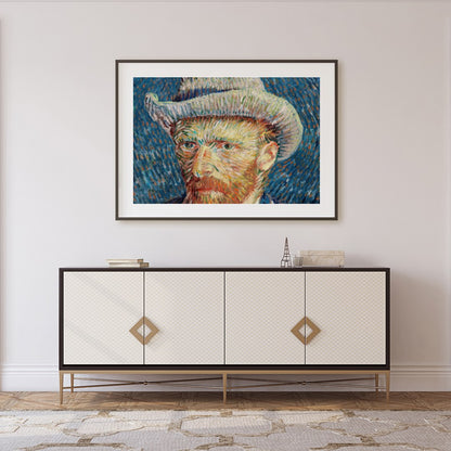 Dive into the mind of an artistic genius with this vibrant self-portrait. The swirling brushstrokes for Foyer