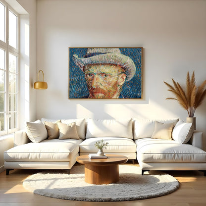 Dive into the mind of an artistic genius with this vibrant self-portrait. The swirling brushstrokes for Living Room