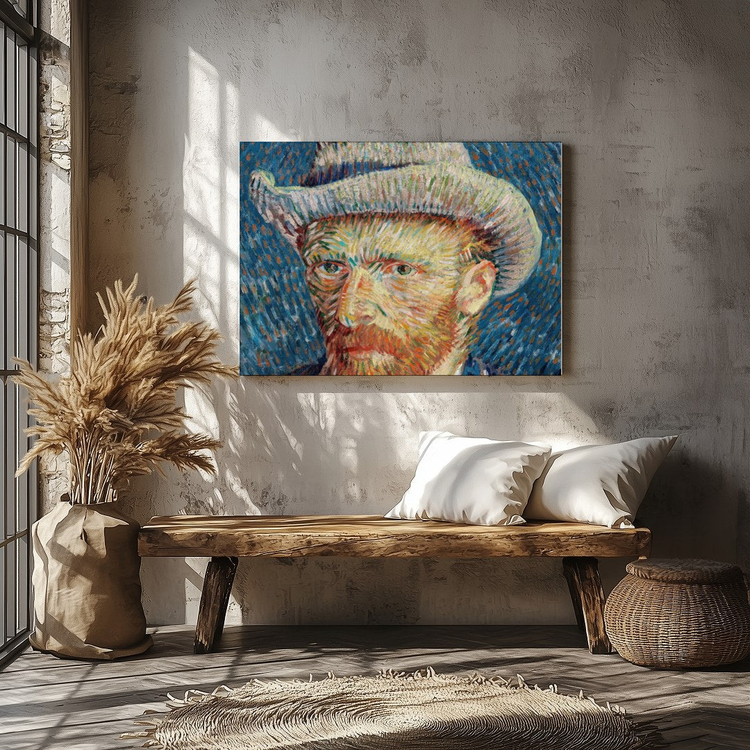 Dive into the mind of an artistic genius with this vibrant self-portrait. The swirling brushstrokes for Veranda