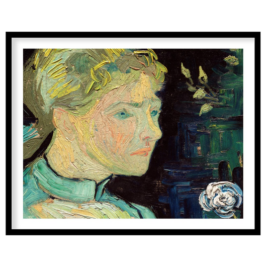 Immerse yourself in the captivating strokes of this impressionistic portrait, depicting a woman for abode