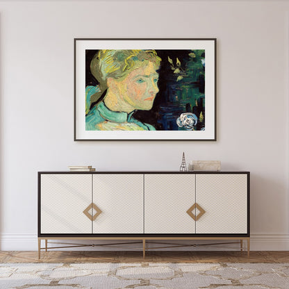 Immerse yourself in the captivating strokes of this impressionistic portrait, depicting a woman for Foyer