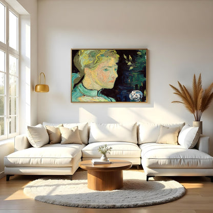 Immerse yourself in the captivating strokes of this impressionistic portrait, depicting a woman for Living Room